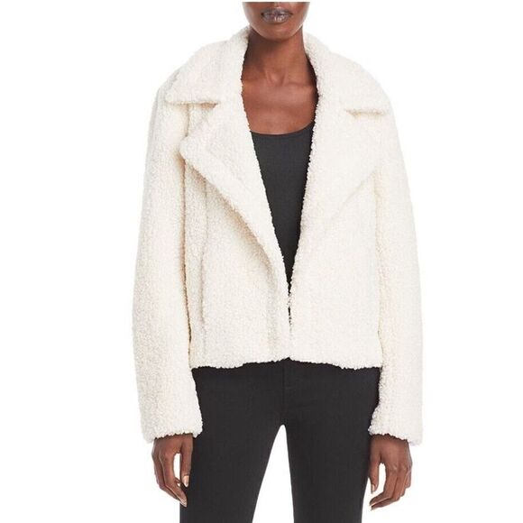 BLANKNYC Sherpa Jacket White short Medium - Picture 1 of 11